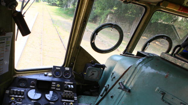 Cabine du train touristique de Thoré-la-Rochette