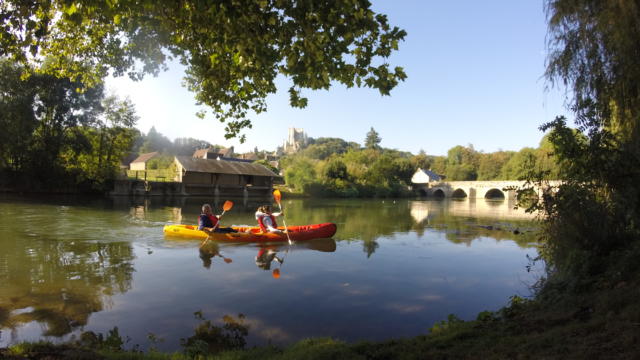 En canoe sur le Loir à Lavardin