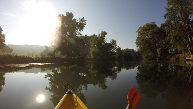 En canoe sur le Loir