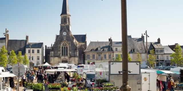 Etales au marché de Montoire-sur-le Loir