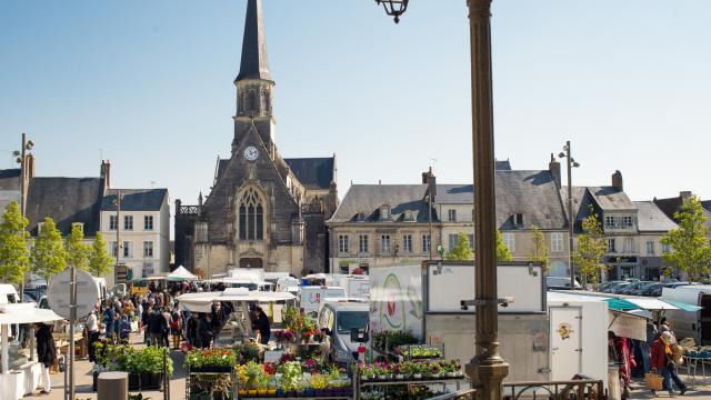 Etales au marché de Montoire-sur-le Loir