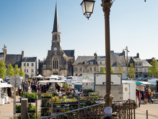 Etales au marché de Montoire-sur-le Loir